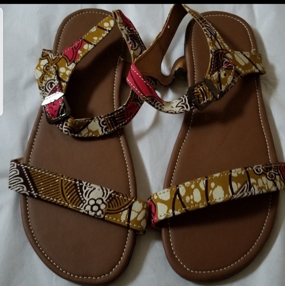 Cute African print sandals
